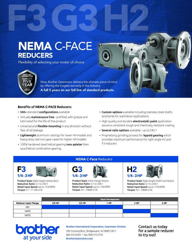 NEMA C-Face Reducers – BrotherGMP